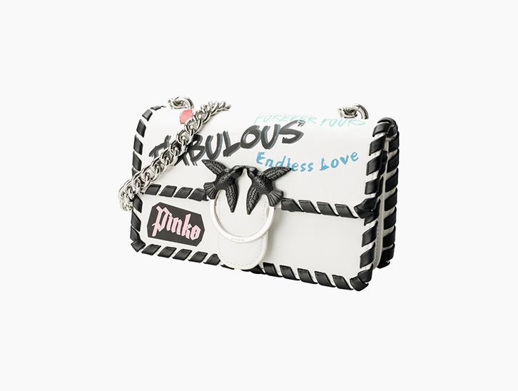 Pinko 19春夏新款小号涂鸦燕子包