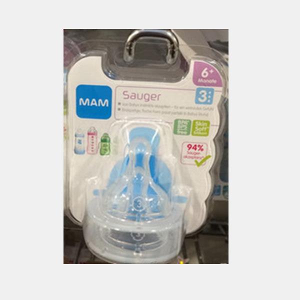 MAM 防胀气丝感奶嘴3段 4个月以上 1个装