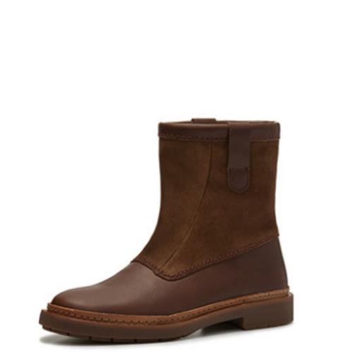 Clarks 其乐女士拼接短靴 26135311