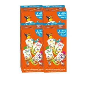 HIPP 4种口味果泥混合装 4*100G