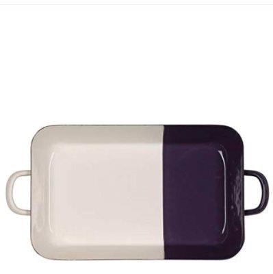 RIESS 搪瓷双耳烤盘紫白色拼色
